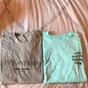 Anti-social & Yves Saint Laurent T-shirt